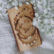 Perles rondelles facettées - rondes aplaties -  4.5x3.5 mm Dark Topaz AB x36cm