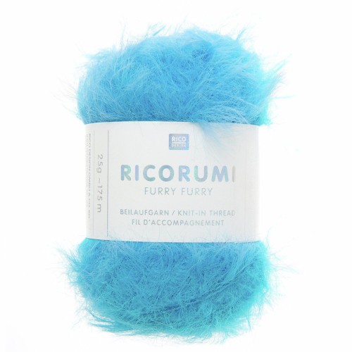 Fil fausse fourrure Ricorumi Furry Furry Rico Design Amigurumi -Bleu ciel 019 x25g