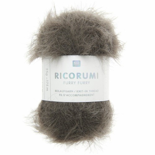 Fil fausse fourrure Ricorumi Furry Furry Rico Design Amigurumi - Taupe 021 x25g