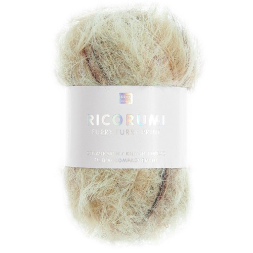 Fil fausse fourrure Ricorumi Furry Furry Rico Design Amigurumi - Print Beige x25g