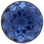 Sapphire - Cabochon rond Aurora A1088L Lotus 14 mm - Sapphire x1 Cabochon rond Aurora A1088L Lotus 14 mm - Sapphire x1