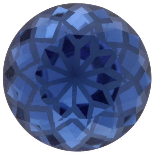 Cabochon rond Aurora A1088L Lotus 14 mm - Sapphire x1