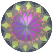 Cabochon rond Aurora A1088L Lotus 14 mm - Crystal Volcano x1