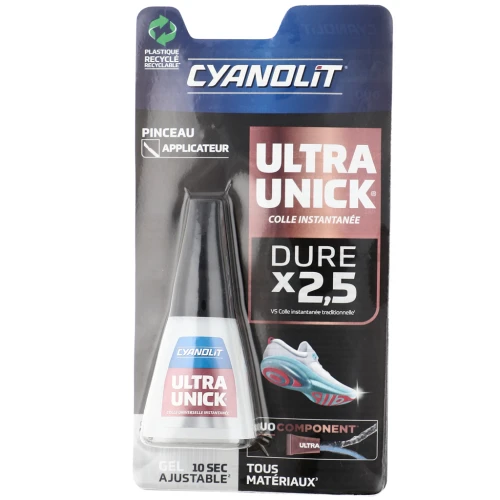 Colle Cyanolit - Ultra Unick Gel avec pinceau applicateur - Transparent x5gr