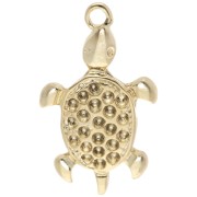 Pendentif tortue 27x15.5 mm pour cabochon 1.8 mm - Doré à l'or fin x1|raw }}