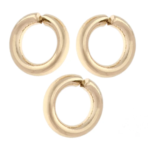 Anneaux ouverts ronds 5x1 mm - Plaqué Or 3 microns x4