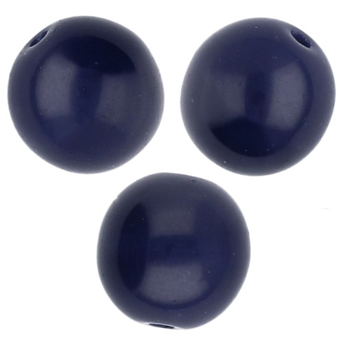 Perles en verre tchèque rondes 8 mm - Opaque Night Blue x20