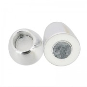 Fermoir aimanté 34 mm pour cordon 8 mm argenté x1