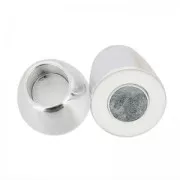 Fermoir aimanté 34 mm pour cordon 8 mm argenté x1