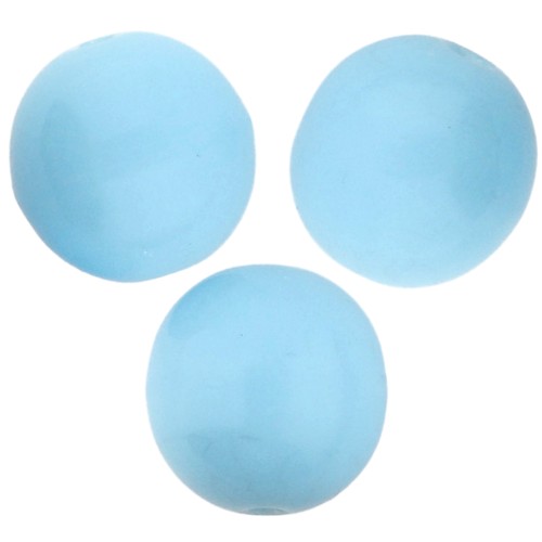 Perles en verre tchèque rondes 8 mm - Opaque Sky Blue x20