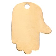 Pendentif main de Fatma 20x14mm avec résine époxy Acier inox 304 Doré Bleu Rose x1