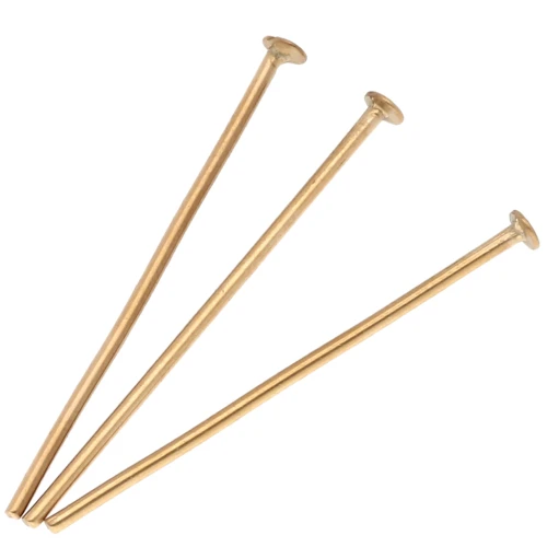 Clous tête plate 30x1 mm - Acier inoxydable 304 Doré x10