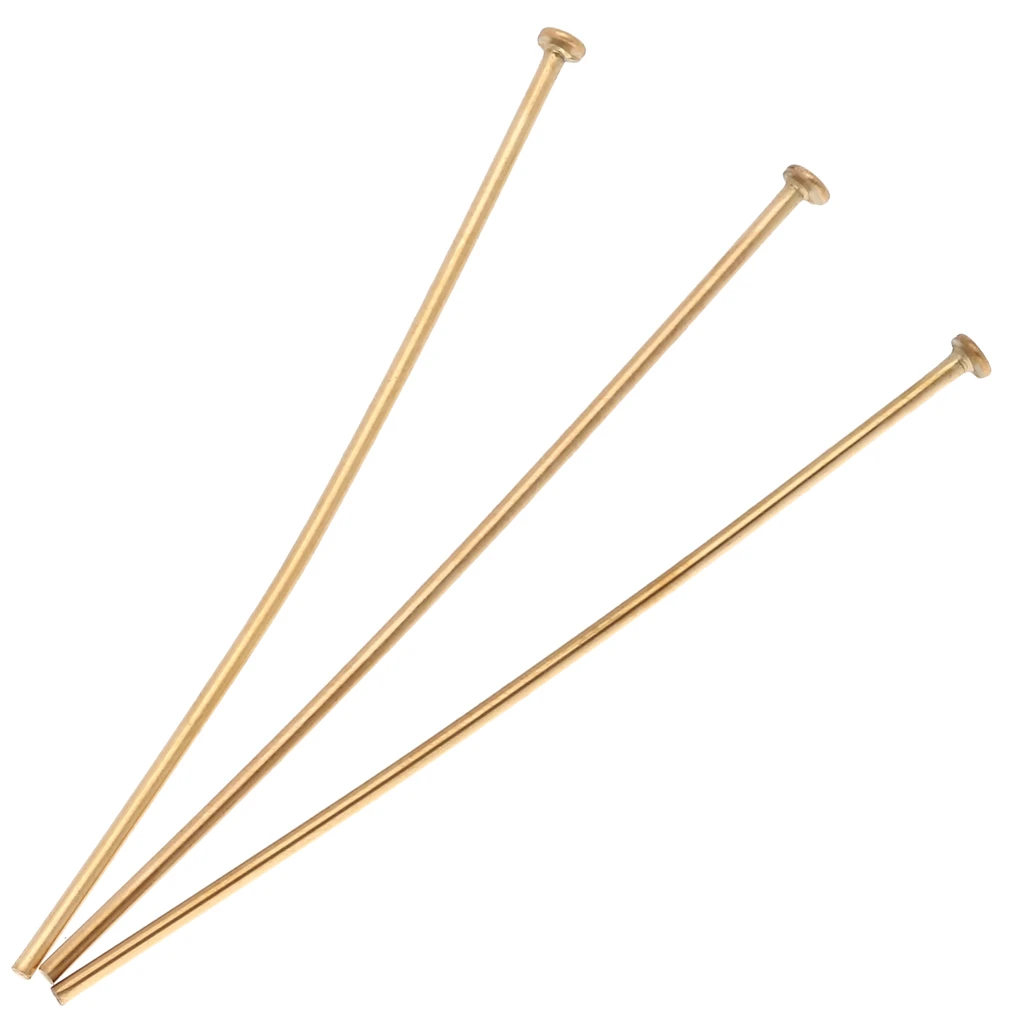 Lot De 80 Tiges à Tête Plate En Acier Inoxydable - 50 X 0,6 Mm - Idéal Pour Fabriquer Des Boucles D'oreilles