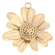 Pendentif fleur marguerite 21 mm - Acier inoxydable 304 Doré x1