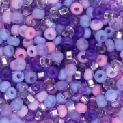 Perles rocailles Preciosa  8/0 3 mm - Mix Lilas x20g