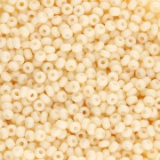 Perles rocailles Preciosa 11/0 2 mm - Solgel - Beige Dyed Chalkwhite x20g