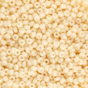Preciosa Perles rocailles 11/0 2 mm - Solgel - Beige Dyed Chalkwhite x20g