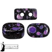Jet - Perles en verre Lipsi® par Puca® 4x6 mm - Enamel Purple and Pink x10g Perles en verre Lipsi® par Puca® 4x6 mm - Enamel Purple and Pink x10g