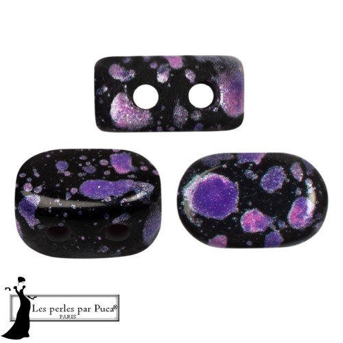 Perles en verre Lipsi® par Puca® 4x6 mm - Enamel Purple and Pink x10g