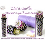 Perles en verre Lipsi® par Puca® 4x6 mm - Enamel Purple and Pink x10g