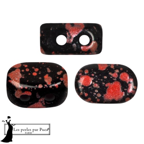 Perles en verre Lipsi® par Puca® 4x6 mm - Enamel Red x10g