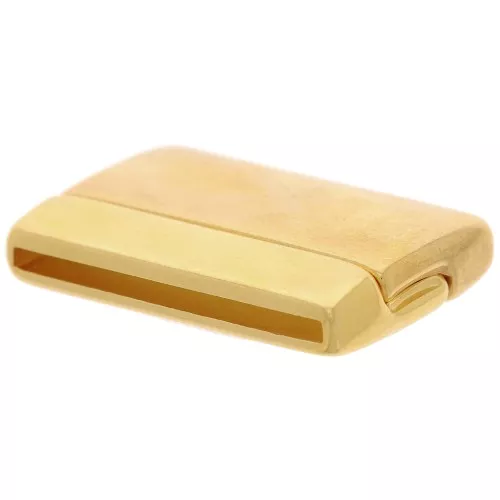 Fermoir aimanté 33x22 mm pour lacet 30 mm doré à l'or fin x1