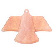 Pendentif aigle 25x35.5 mm en acétate - Marbré Pêche doré pailleté x1|raw }}