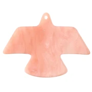 Pendentif aigle 25x35.5 mm en acétate - Marbré Pêche doré pailleté x1