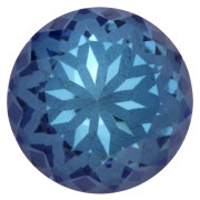 Crystal - Cabochon rond Aurora A1088L Lotus 10 mm - Crystal Bermuda Blue x1 Cabochon rond Aurora A1088L Lotus 10 mm - Crystal Bermuda Blue x1