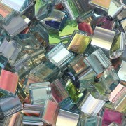 Tila Beads - Miyuki Tila Beads 5x5x1.9 mm TL-55025 - Crystal Blue Rainbow x10g Miyuki Tila Beads 5x5x1.9 mm TL-55025 - Crystal Blue Rainbow x10g