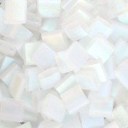 Miyuki Tila Beads 5x5x1.9 mm TL-55107 - Crystal AB Full Mat x10g|raw }}