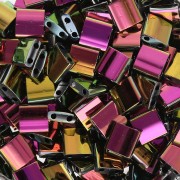 Miyuki Tila Beads 5x5x1.9 mm TL-55109 - Black Vitrail Full x10g|raw }}