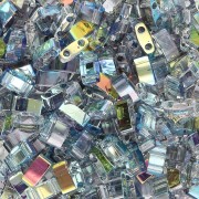 Miyuki Half Tila Beads 5x2.3x1.9mm HTL-55025 - Crystal Blue Rainbow x10g