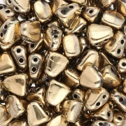 Perles en verre tchèque deux trous Nib-Bit 6x5 mm - Full Amber x10g