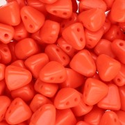 Perles en verre tchèque deux trous Nib-Bit 6x5 mm - Opaque Light Red x10g