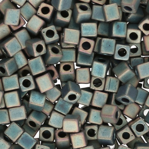 Cubes Miyuki 3 mm SB3-2008 - Mat Metallic Patina Iris x10g