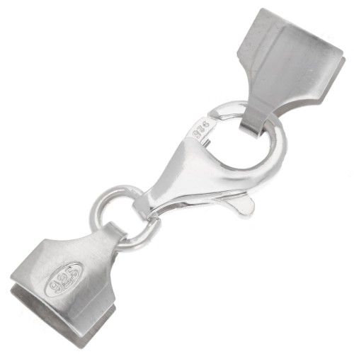 Fermoir mousqueton 11 mm pour Miyuki 11/0 4 rangs - Argent 925 x1