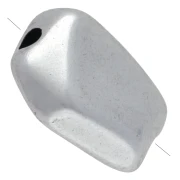 Perle nuggets irrégulière 13x11 mm - Argenté vieilli x1