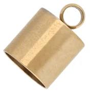 Embouts cylindriques pour cordon 8 mm - Acier inoxydable 303 Doré x4