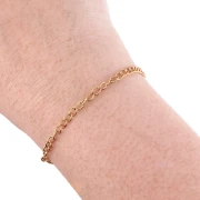 Chaîne maille Rombo 3 mm - Acier inoxydable 316L Doré x50cm