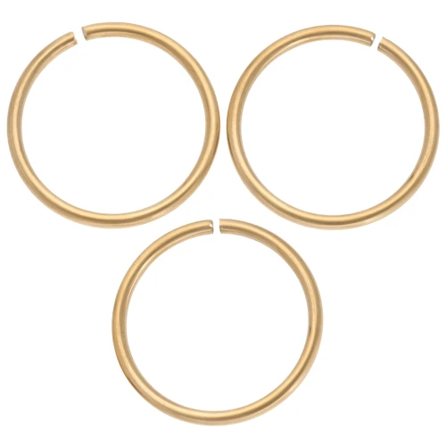 Anneaux ouverts ronds 16x1.2 mm - Acier inoxydable 304 Doré x4
