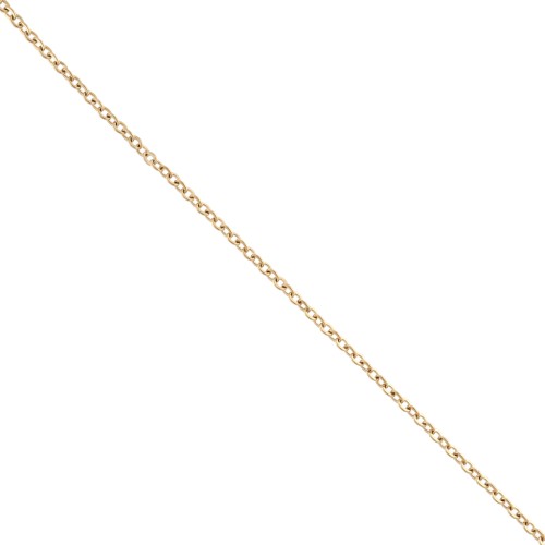 Chaîne maille Forçat limée 2 mm - Acier inoxydable 316L Doré x50cm