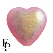 Rose - Perle coeur en verre 16x15 mm - Opaque Rose AB x1 Perle coeur en verre 16x15 mm - Opaque Rose AB x1