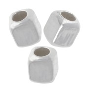 Perles cubes 2 mm - Argent 925 x10