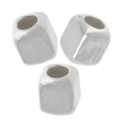 Perles cubes 2 mm - Argent 925 x10