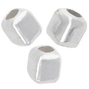Perles cubes 3 mm - Argent 925 x10