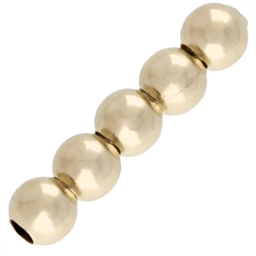 Perles rondes 3 mm avec gros trous - Gold filled light (or laminé) x10