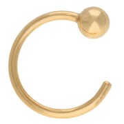 Boucles d'oreilles créoles avec boule 10 mm en Gold filled (or laminé) x1