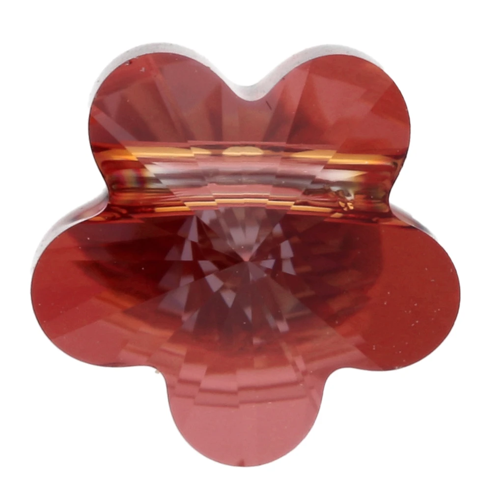 Avalaya Broche En Forme De Fleur En Cristal Rouge Et