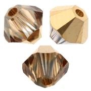 Toupies en cristal Swarovski 5328 4 mm - Crystal Aurum x1440